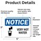 Signmission Hot Surface Sign, 3.5 in H x 5 in W, Vinyl Decal, Very Hot Water Sign With Symbol OS-2PACK-NS-D-35-L-18871 - alternate 6